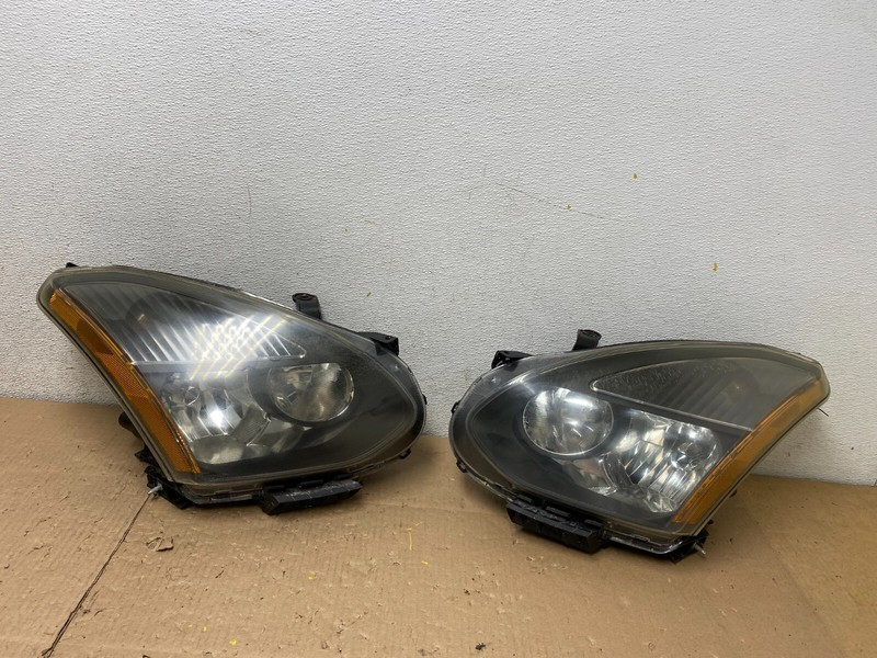 2009-2013 Nissan Rogue Left+Right Side Set Black Halogen Headlights OEM M4979 DW