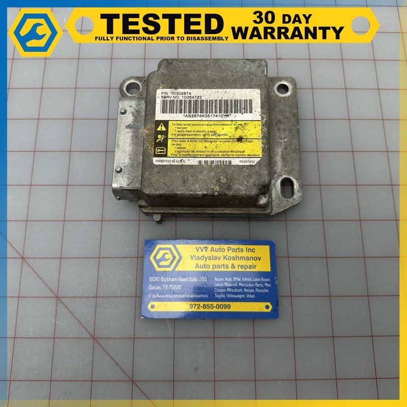 2005 Chevy Corvette C6 IMPACT CRASH CONTROL COMPUTER MODULE OEM 10354722