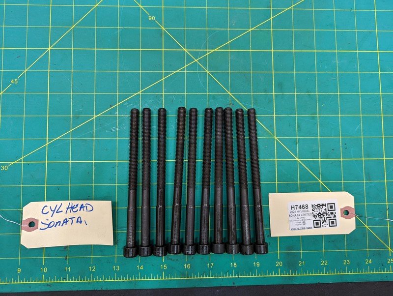 10PC Cylinder Head Bolts 2021 Hyundai Sonata 2020