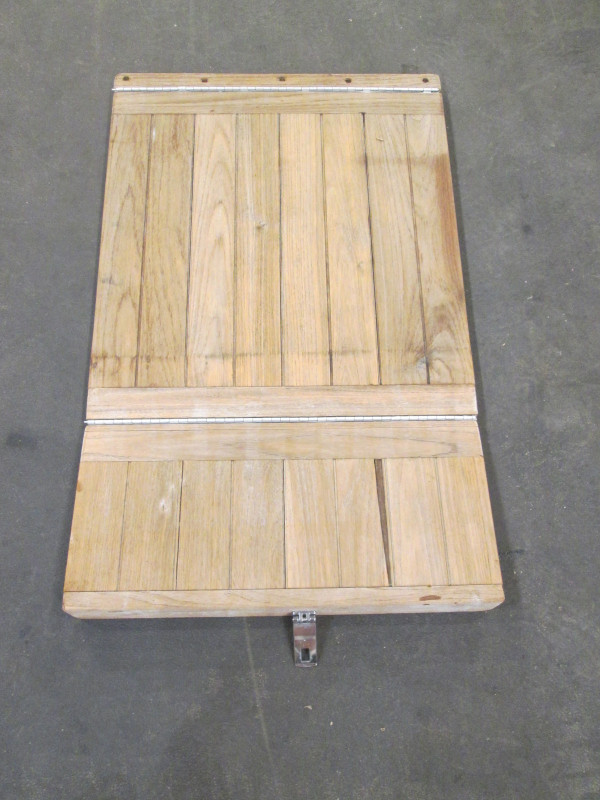 1980 Celebrity 210V Teak Cuddy Cabin Folding Access Hatch 33 3/4" X 21 1/2"