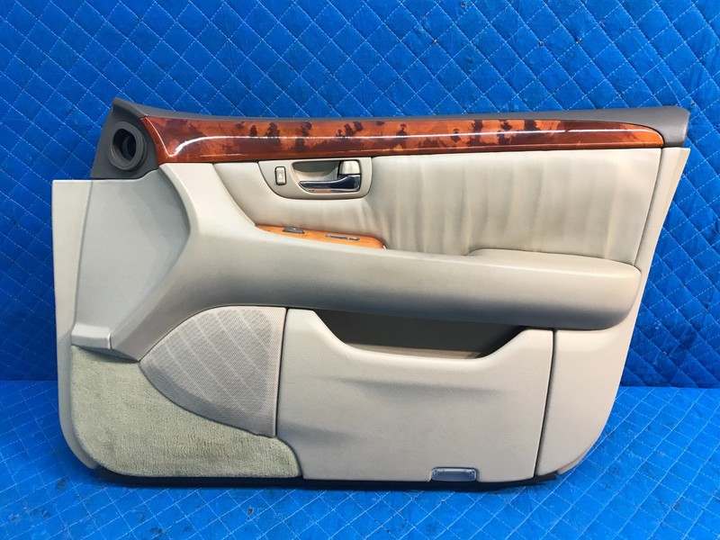2001-2006 Lexus LS430 Front Right RH Passenger Door Panel Beige LK04 Leather OEM