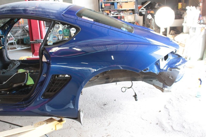 09-12 Porsche CAYMAN 2.7L Blue Driver Left Rear Quarter Panel Assembly