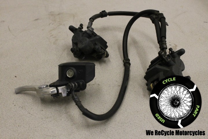 09 KAWASAKI EX 650 NINJA FRONT BRAKE CALIPERS LEVER OEM EX650