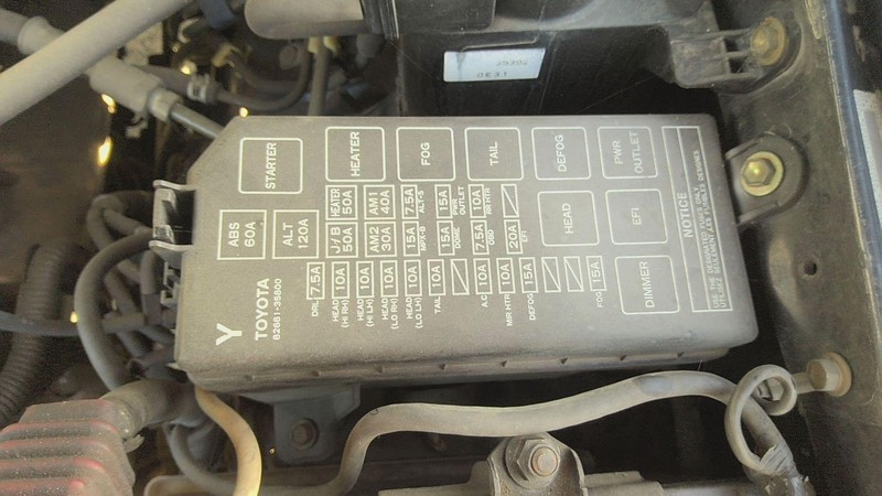Engine Fuse Box TOYOTA 4RUNNER 00