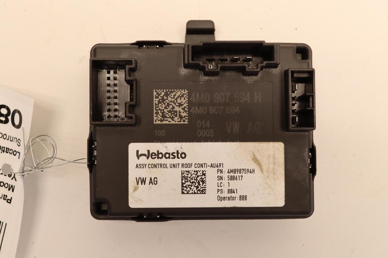 2017-2023 AUDI A4 QUATTRO ROOF SUNROOF CONTROL MODULE UNIT WEBASTO OEM