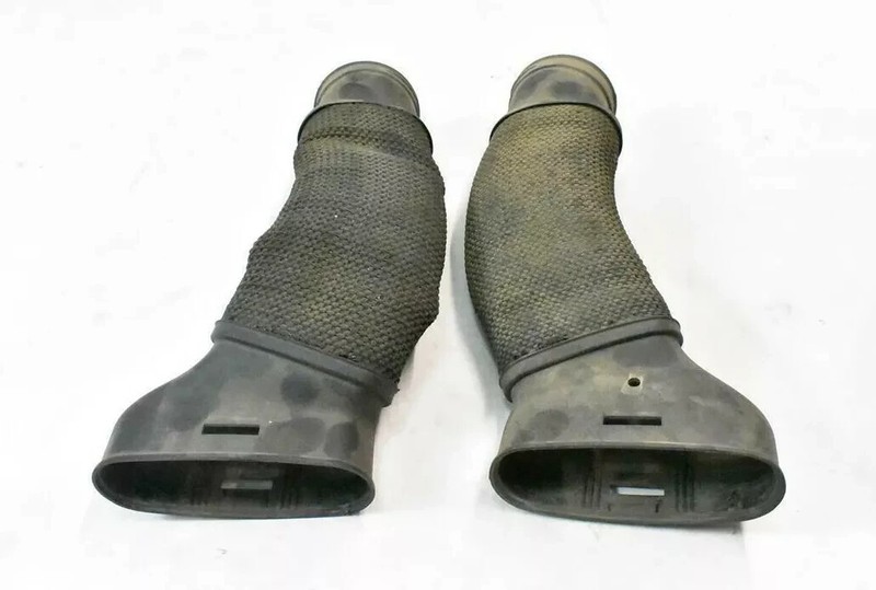 05-11 Mercedes R171 SLK55 AMG Left & Right Air Intake Duct Hose Pipe Pair OEM