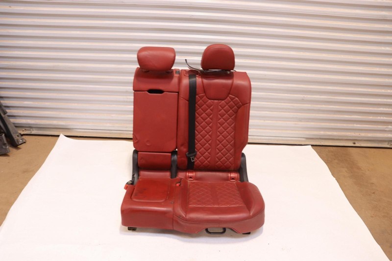 2018-2020 AUDI SQ5 REAR LEFT SIDE SECOND ROW SEAT LEATHER RED OEM