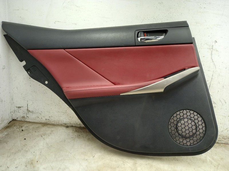 16 LEXUS IS200T F-SPORT REAR DRIVER LEFT DOOR PANEL RED-EB33