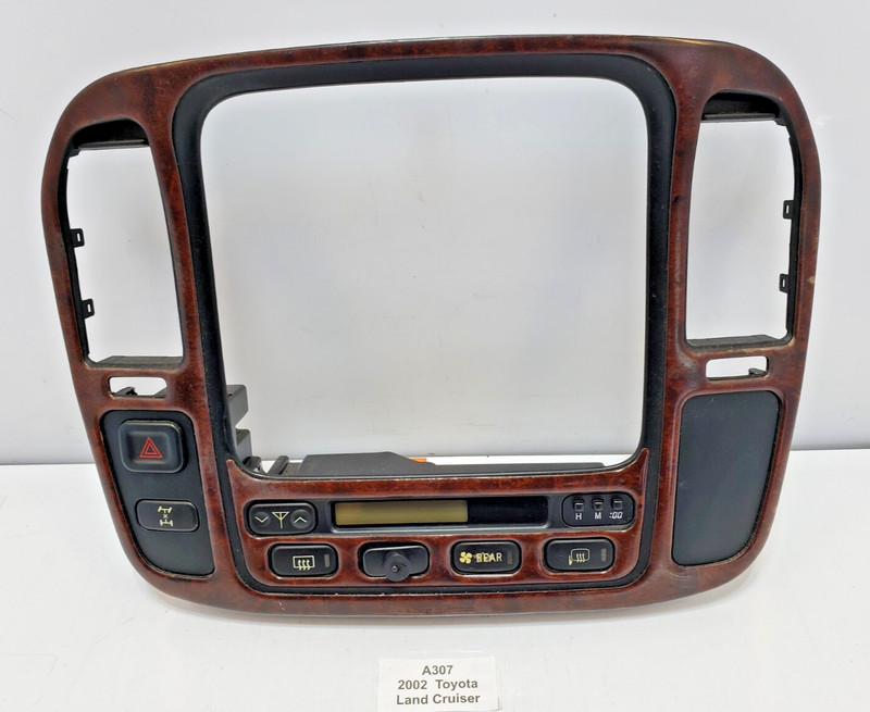 ✅ 98-02 OEM Toyota Land Cruiser J100 Dashboard Radio Climate Control Wood Trim