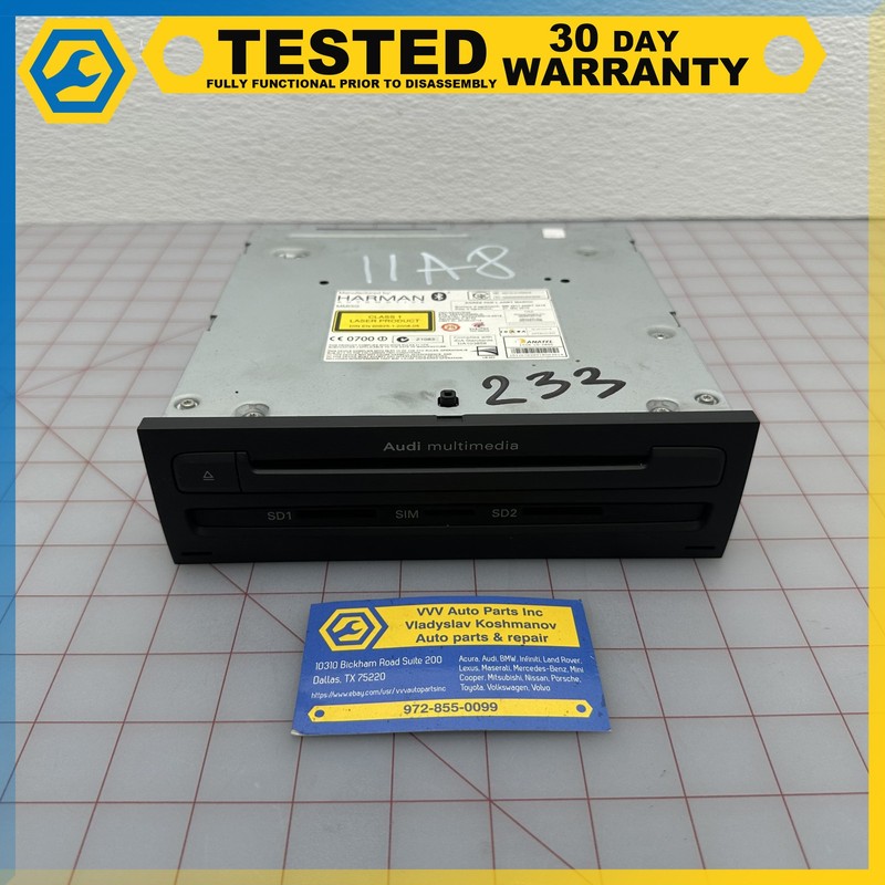 11-14 Audi S8 A8 Quattro AUDIO RADIO RECEIVER HEAD UNIT AM FM CD PLAYER OEM