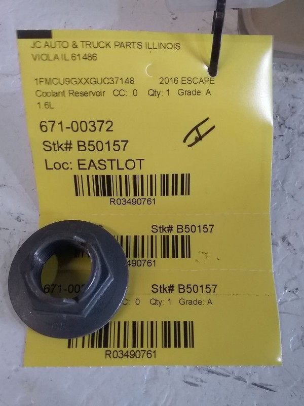 Coolant Reservoir From 09/10/15 Fits 16 ESCAPE 3490761
