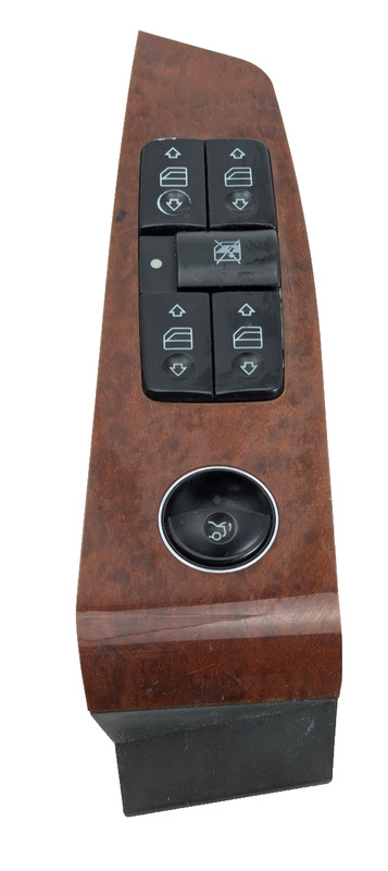 03-06 Mercedes W220 S430 Left Driver Side Master Window Switch Trim Wood