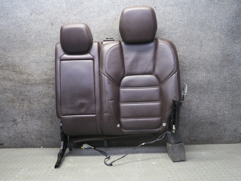 11-18 PORSCHE CAYENNE 958 TURBO REAR LEFT SEAT UPPER HEATED LEATHER CUSHION
