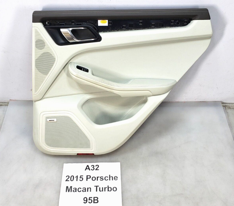 ✅ 15-18 OEM Porsche Macan 95B Rear Right Passenger Door Card Panel Leather Gray