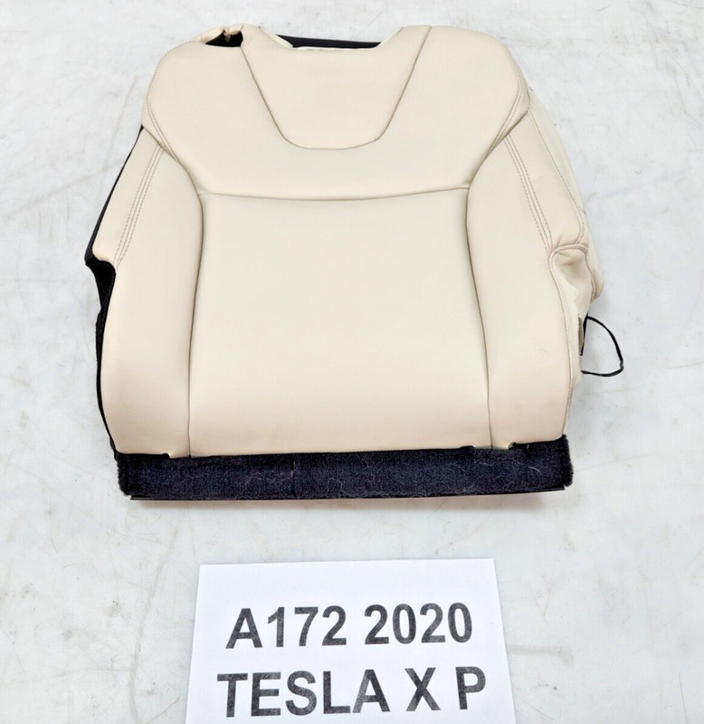✅ 16-20 Tesla Model X Rear Right Passenger Side 3rd Row Seat Upper Cushion Cream