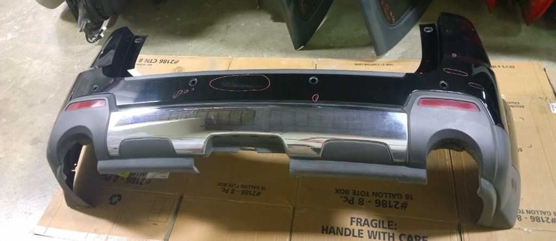 10 11 12 13 14 15 TERRAIN REAR BUMPER DUAL EXHAUST PARK ASSIST CHROME OEM BS-242