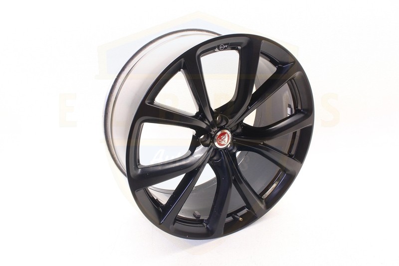 JAGUAR F-PACE 20 21 REAR ALLOY WHEEL RIM 22X10 5 V SPOKE BLACK GLOSS SVR OEM #1