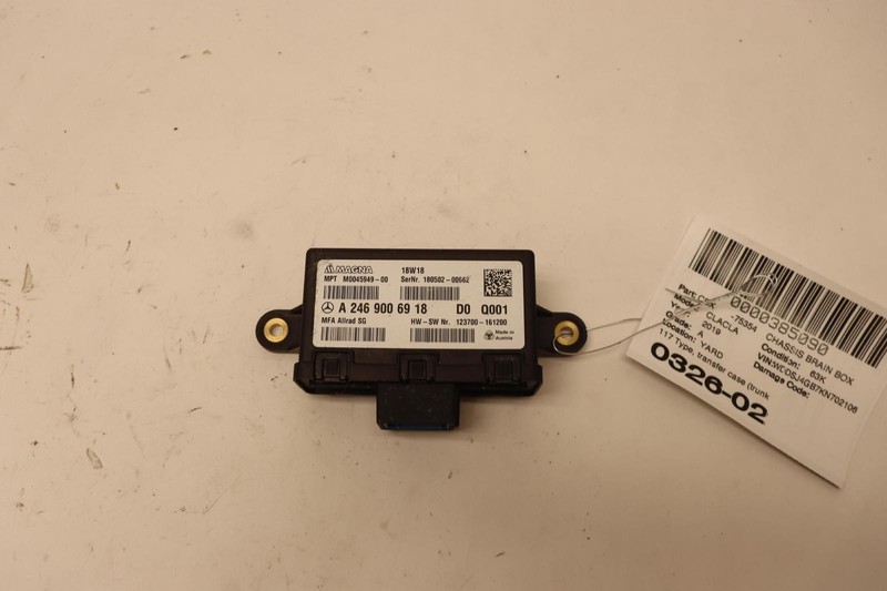 2018-2019 MERCEDES CLA250 C117 YTRANSFER CASE COMPUTER CONTROL MODULE UNIT OEM