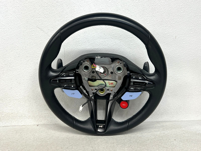 ⭐2021-2023 HYUNDAI ELANTRA N STEERING BLACK LEATHER WHEEL W/ PADDLES OEM LOT2733