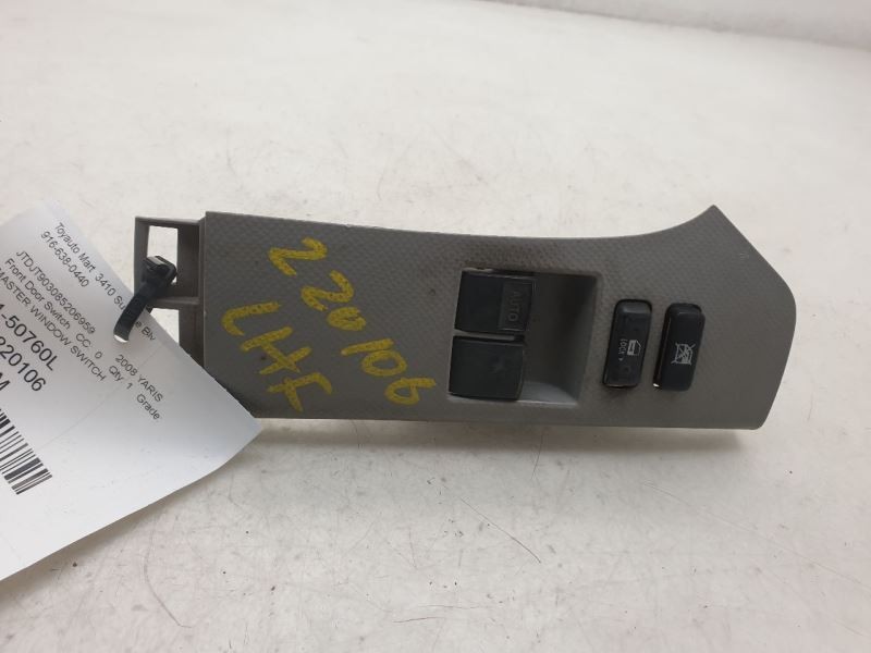 06-08 TOYOTA YARIS DRIVER SIDE FRONT DOOR MASTER SWITCH ASSEMBLY