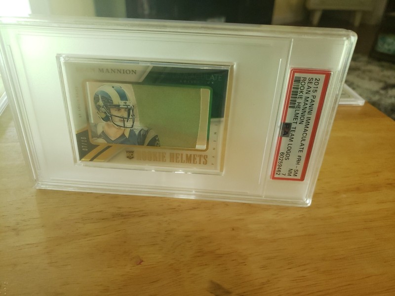 2015 Panini Immaculate SEAN MANNION PLAYER helmet ROOKIE /16