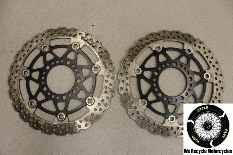 2008 KAWASAKI EX 650 NINJA FRONT BRAKE ROTOR DISCS PAIR OEM EX650 08