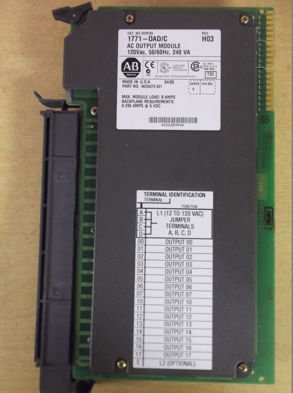 Allen Bradley 1771-OAD C Rev H03 AC Output Module 120VAC *FREE SHIPPING*