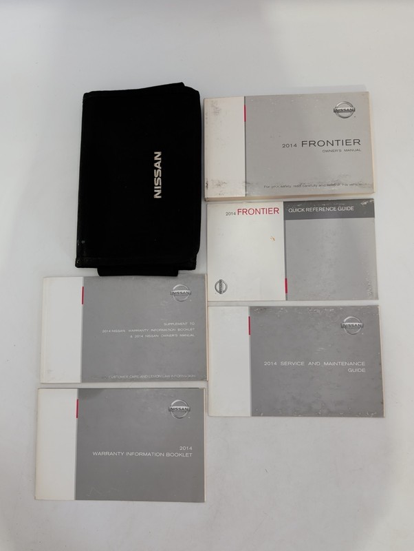 2014 Nissan Frontier Owners Manual Set With Case S SV SL Pro-4X