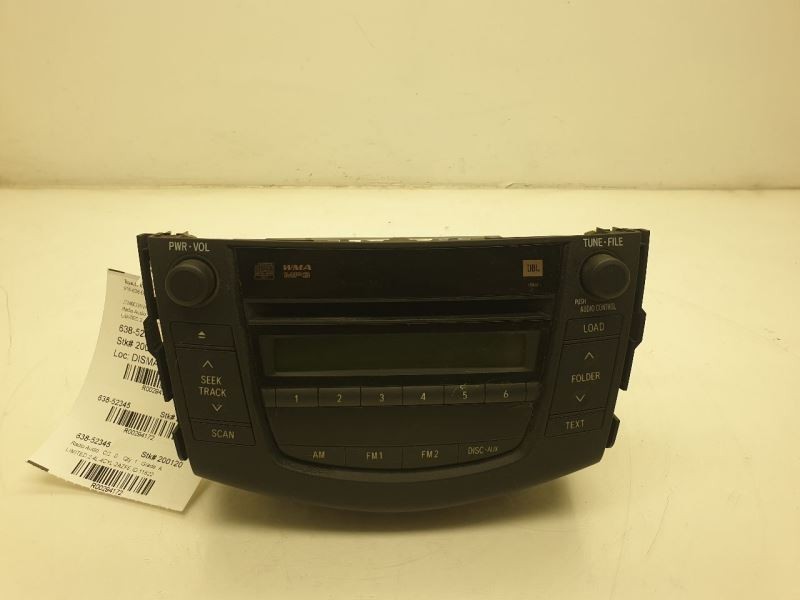 07-08 TOYOTA RAV4 RADIO/STEREO RECEIVER UNIT ASSEMBLY
