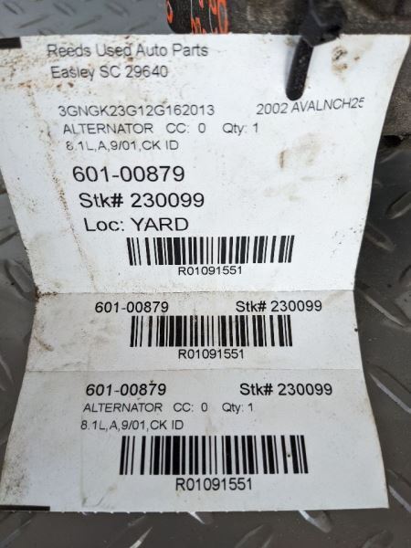 Alternator 105 Amp ID 10480326 Fits 01-04 ASTRO 1091551