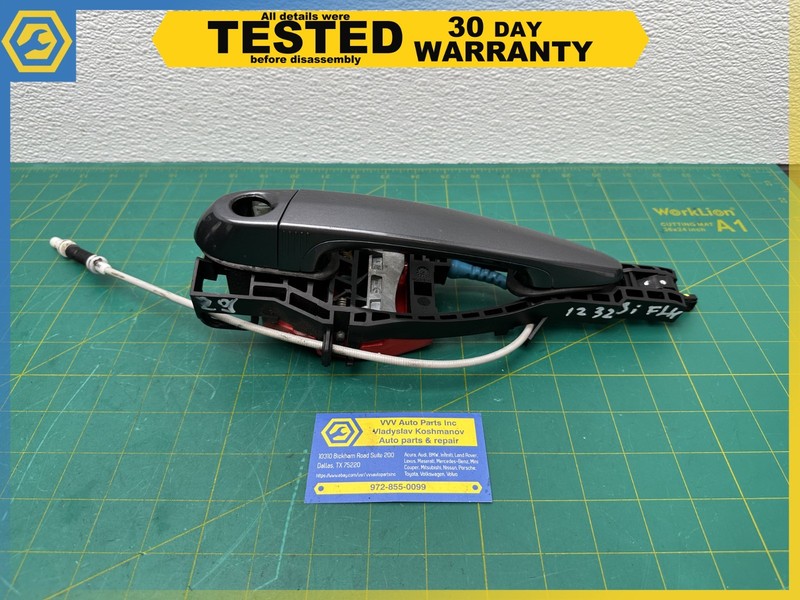 12-18 BMW F30 Sedan Comfort Access FRONT LEFT EXTERIOR DOOR HANDLE Gray B39 OEM
