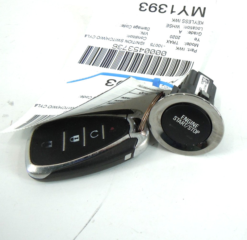 17-22 Chevrolet Trax Keyless Ignition Start Stop Control Switch W/ Key Fob OEM