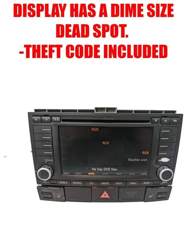 04 05 06 07 Volkswagen Touareg Radio CD Player GPS Screen Navigation 7L6035191D