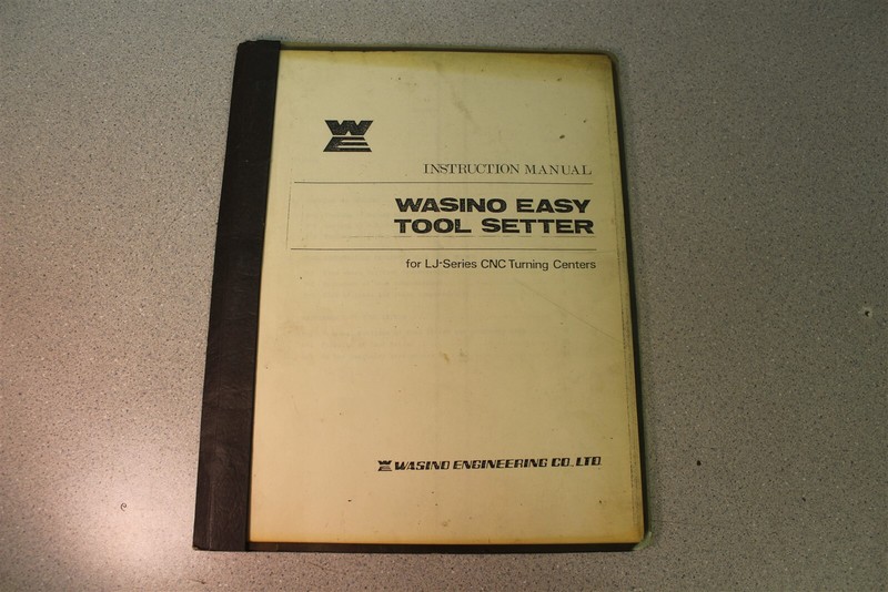 Wasino Easy Tool Setter Instruction Manual for LJ Series CNC*FREE SHIPPING*