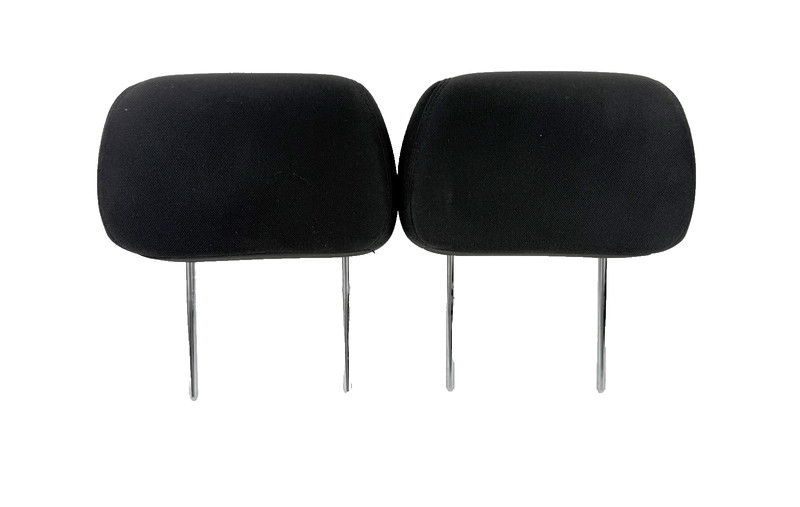 2010-2013 Sierra Silverado Front Row Seat Headrests Black Cloth Set Pair OEM