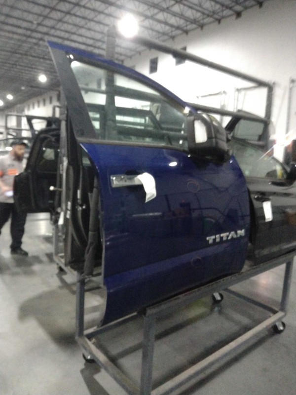 2021 Nissan Titan Front Right Door Blue 4DR PU 49000 Miles OEM Parts