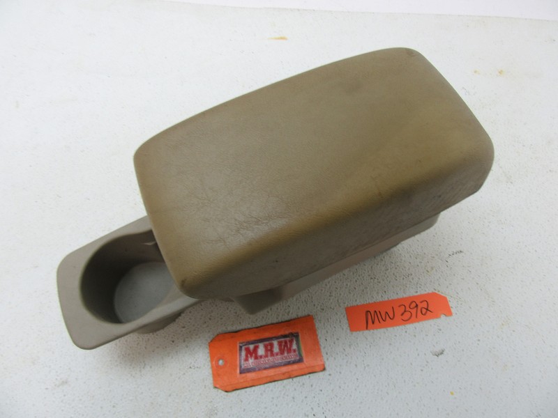 1999 99 GALANT CENTER CONSOLE LID ARM REST CUP HOLDER TAN ARMREST FRONT SEAT CAR