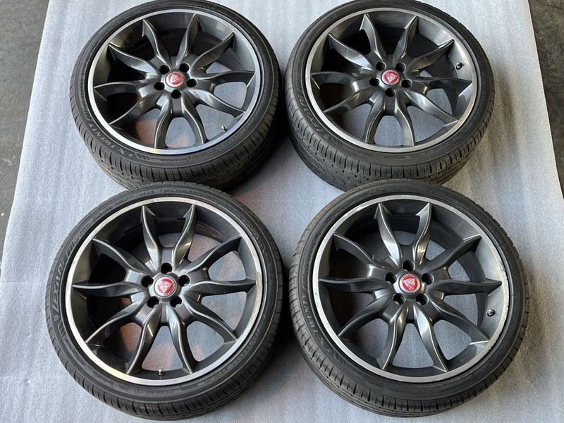 2011-2015 JAGUAR XF WHEELS SET 255 35 20 GRAY RIMS 20x8.5 LEXANI TIRES 75% TREAD