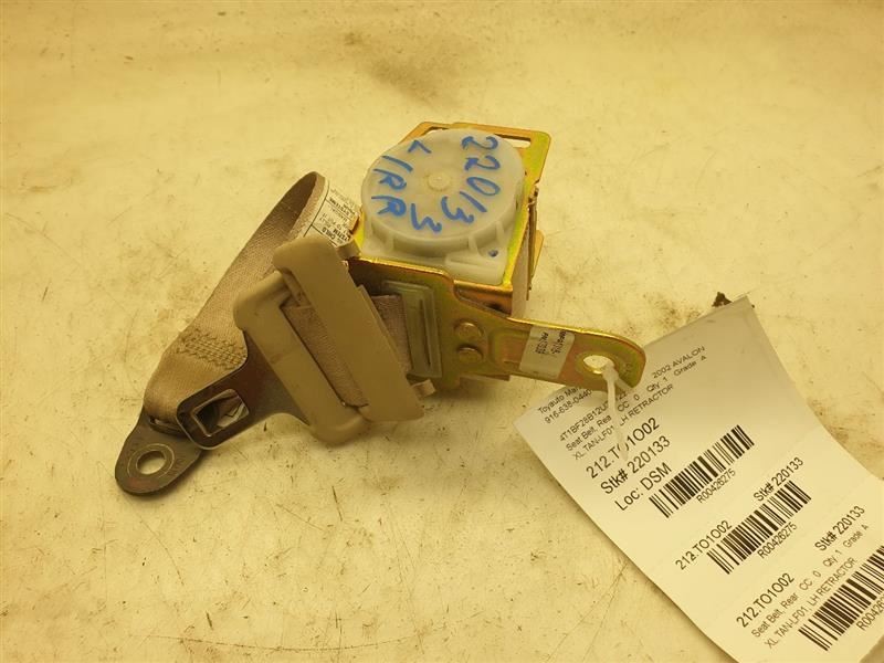 2002 TOYOTA AVALON XL DRIVER SIDE REAR SEAT BELT ASSEMBLY