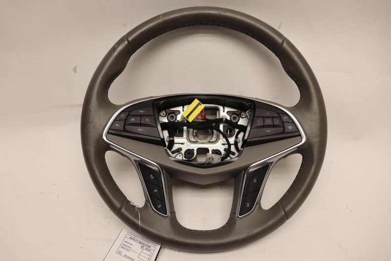 2017 CADILLAC XT5 STEERING WHEEL TAN LEATHER W/ SWITCHES & HEATED OEM