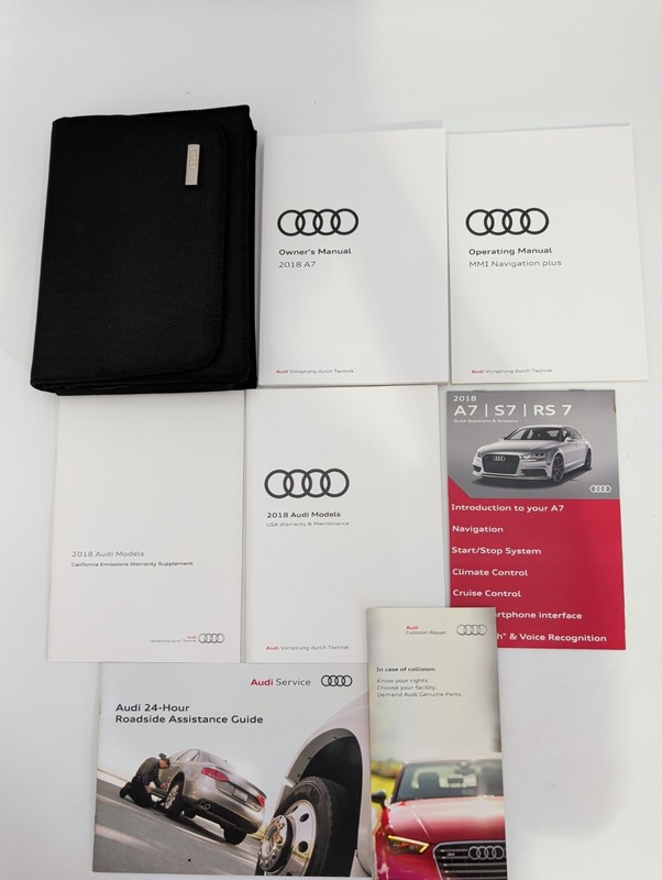 2018 Audi A7 Owners Manual Original Set Case Warranty Guides Premium Prestige
