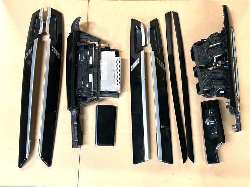 OEM 09 10 11 12 13 BMW F01 ALPINA B7 750I BLACK WOOD DASH TRIM SET #A0.03