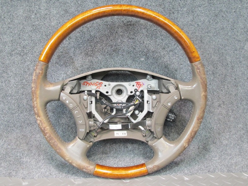 2003-2009 LEXUS UZJ120L GX470 LEATHER WOOD STEERING W/ CONTROLS