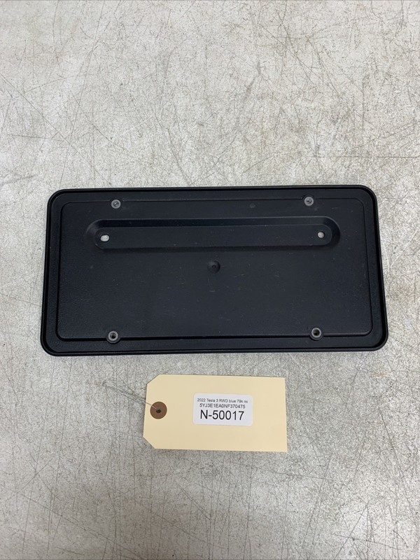 17-23 Tesla Model 3 Black Rear Bumper Tag Mount 1096844-00-B 50017 B30