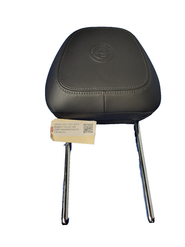 Used Oem Alfa Romeo Front Passenger Seat Headrest for 2017-2021 Giulia 2.0L RWD