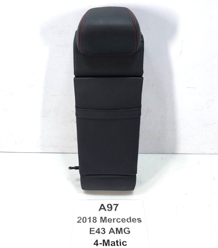 ✅ 2017-20 OEM Mercedes W213 E43 Rear Center Upper Seat Armrest Black Anthracite