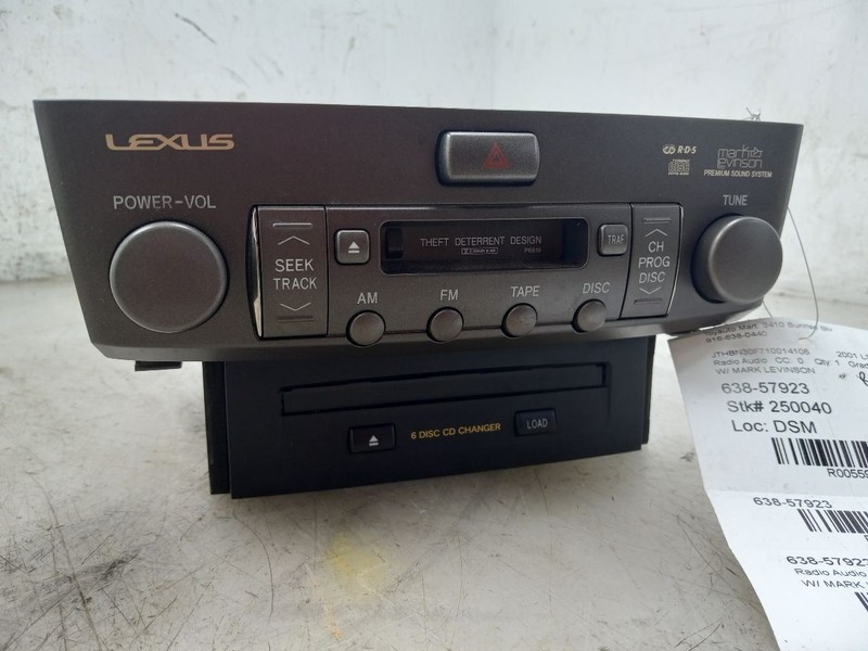 01 02 03 04 LEXUS LS430 RADIO MARK LEVINSON AUDIO RECEIVER EQUIPMENT