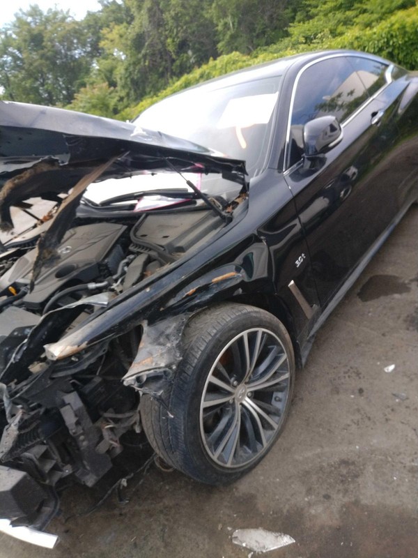 2019 INFINITI Q60 Left Door Mirror Assembly Black 697069 59K Miles Used