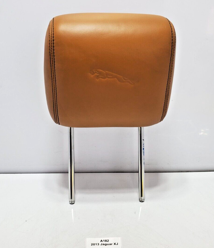 ✅ 12-15 OEM Jaguar XJ Front Left Driver Side Leather Headrest Head Rest Tan