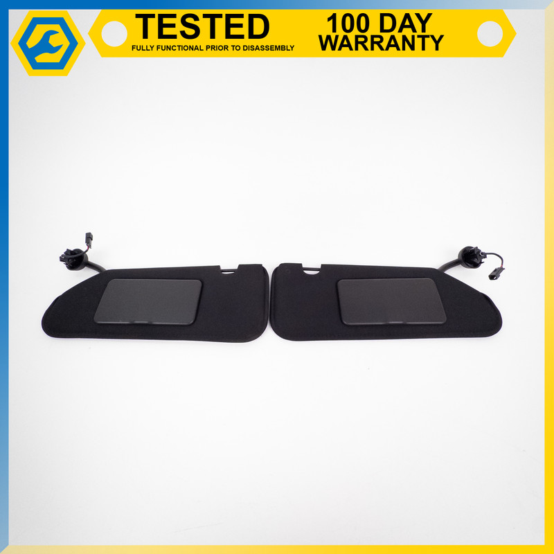 05-13 CHEVROLET CORVETTE C6 FRONT LEFT RIGHT SUN VISOR SHADE MIRROR LIGHT SET OE